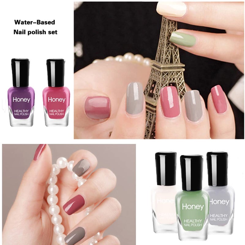 Tophany Non Toxic, Easy Peel Off Fast Dry Nail Polish Set for Pack, Eco Friendly and Organic Water Based Nail Polish for Women and Teens(10 Bottles) - Image 3